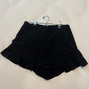 Jack by BB Dakota - ruffle trim black shorts